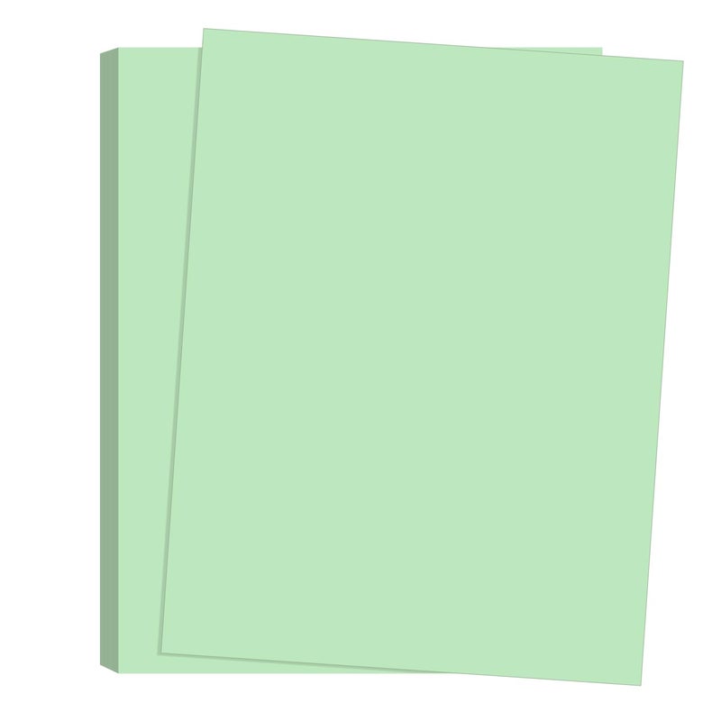 NextDayLabels Color Cardstock Paper - 50 Sheets - 8-1/2" x 11" - Pastel Green 67 lb (147 gsm) - Thick Colored Paper for Crafting, Invitations, Posters, Flyers, and DIY Projects - Made in USA - Image 2